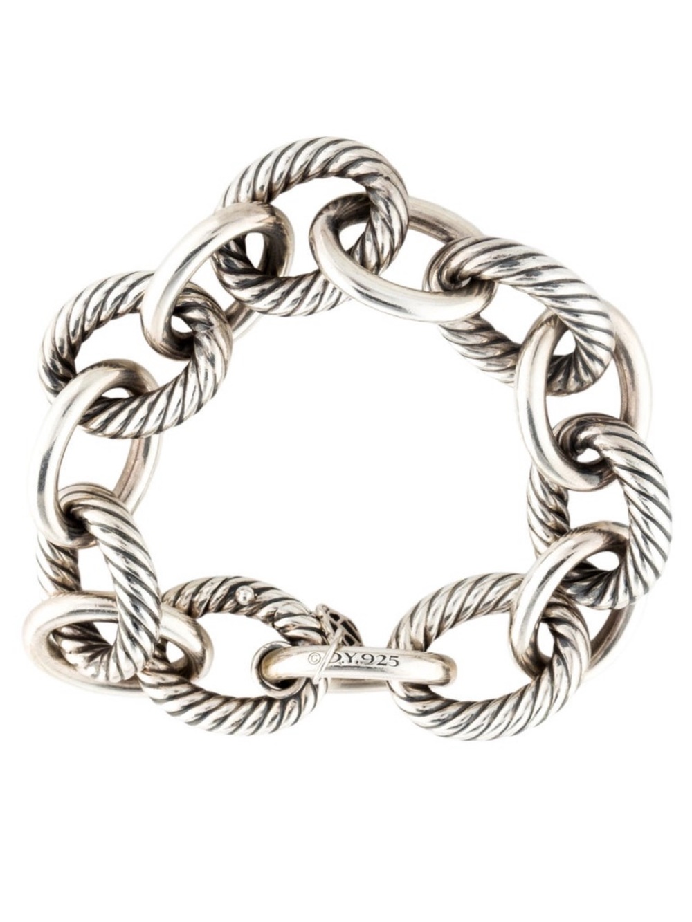 David Yurman sterling Rope Link Bracelet - Silver